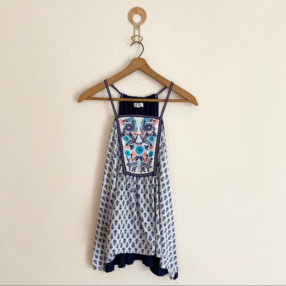 Jolt Embroidered Halter Tank